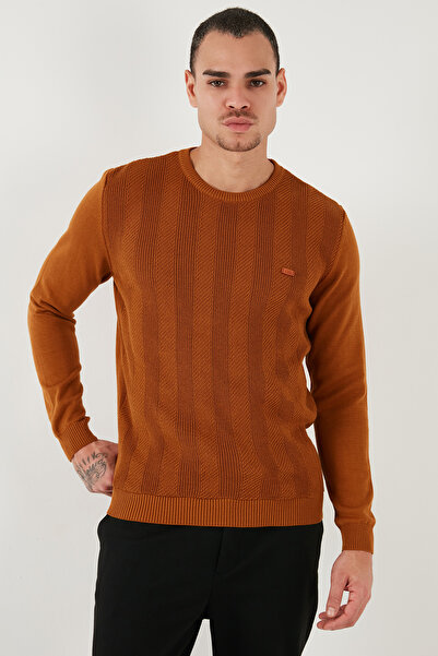 U.S. Polo Assn. U.S. Polo % 100 Pamuk Slim Fit Bisiklet Yaka Örgülü Kazak Erk...
