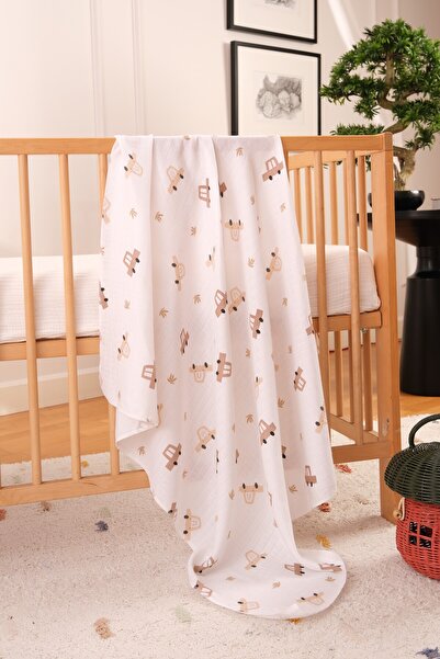 Bondberro 3 Adet Çok Amaçlı Müslin Örtü & Battaniye %100 Pamuk XL Boy 100 X 80 Cm