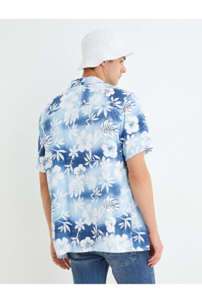 Koton Hawaii Gömlek Kısa Kollu Devrik Yaka Viskon