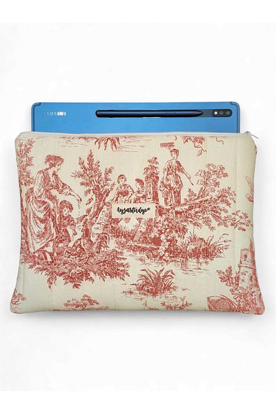 Ayza Stüdyo Samsung Air/Pro Quilted Tablet Case - iPad 10.2/10.9/11/12 Inch - Old Times (30X24 cm)