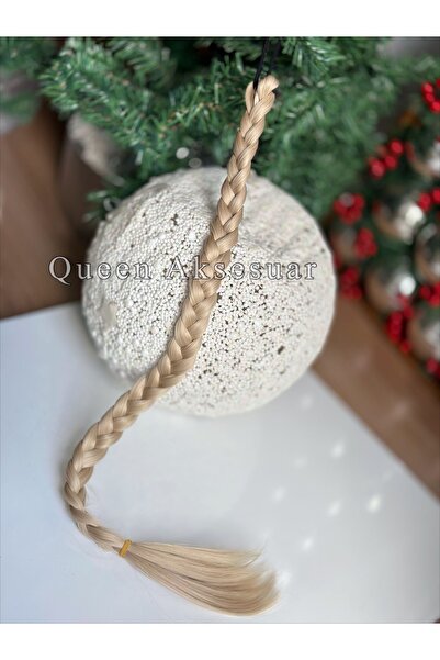 Queen Nelly İthal fiber ısıya dayanıklı postiş örgü saç lastik tokalı kadın t...