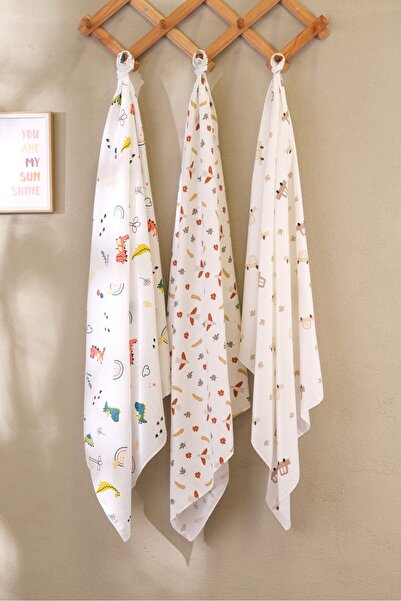 Bondberro 3 بطانية وبطانية موسلين متعددة الأغراض 100% قطن مقاس XL 100 × 80 سم