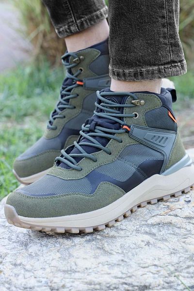 Kids Club Shoes Ανδρικές Ορθοπεδικές Μπότες - Jump 28655, Αδιάβροχη και Αντιολισθητική Σόλα KHAKI