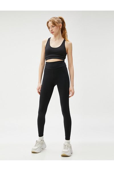 Koton Colanți sport cu textura moale cu talie foarte înaltă