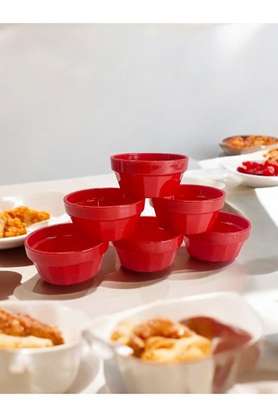 FBZhome 6 Pieces Mica Mini Sauce Bowl, Jam Bowl, Turkish Delight Bowl, Coffee Side Treat Plate