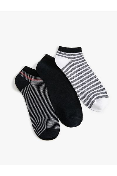 Koton Set de 3 șosete cu papuci cu dungi