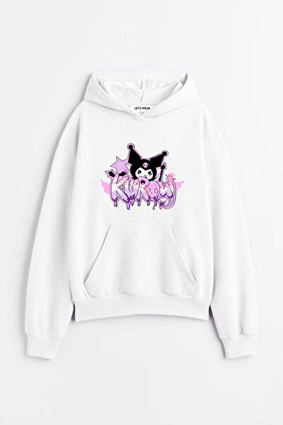 Let's Wear Kuromi Printed Premium for Girls 3Rd Yarn Compact Oversize Sweatshirt