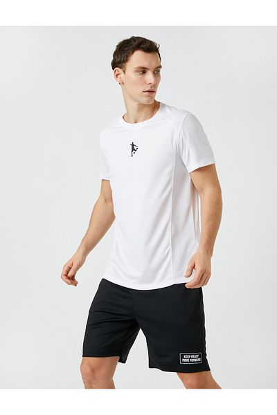 Koton Sports T-Shirt Football Printed Short Sleeve Crew Neck