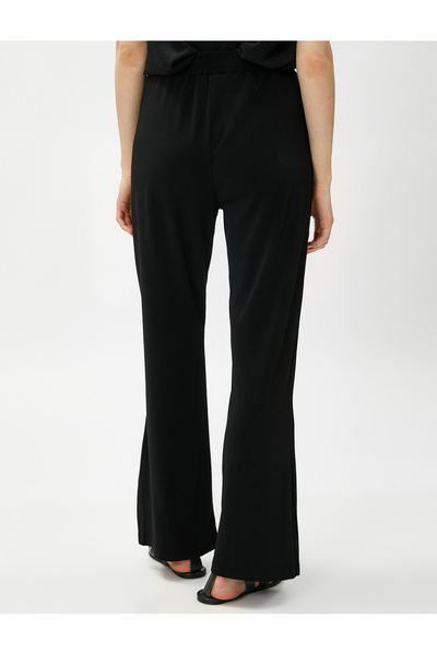 Koton Yırtmaçlı İspanyol Paça Pantolon Beli Lastikli