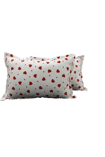 Hayal çeyiz 2 Pillow Cases 50X70 Hidden Zipper Heart Patterned