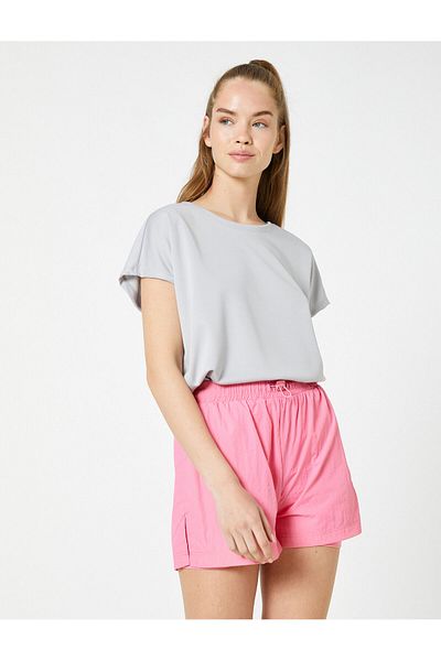 Koton Basic Sports T-Shirt Crew Neck