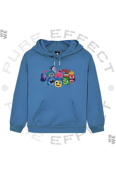 PURE EFFECT Hanorac pentru copii UNISEX - Imprimat Inside-Out 2, Multicolor, 3 fire