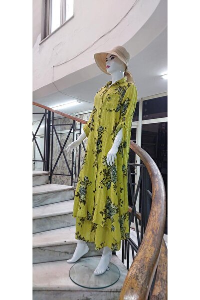 EREN STYLE Cămașă italiană cu guler cu mânecă lungă Digital Flower B cu impri...