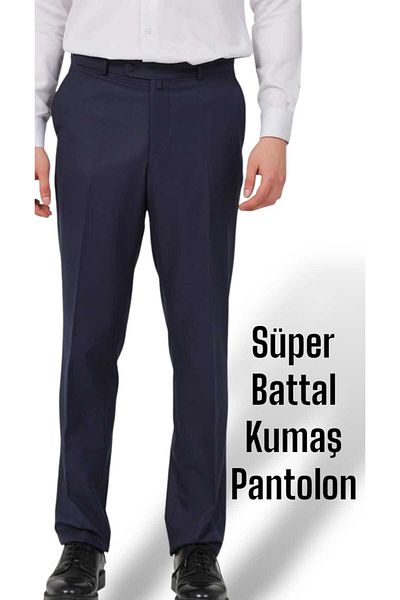 Ünal Giyim Super Battal Poliviscon Men's Fabric Pants [Special Production]