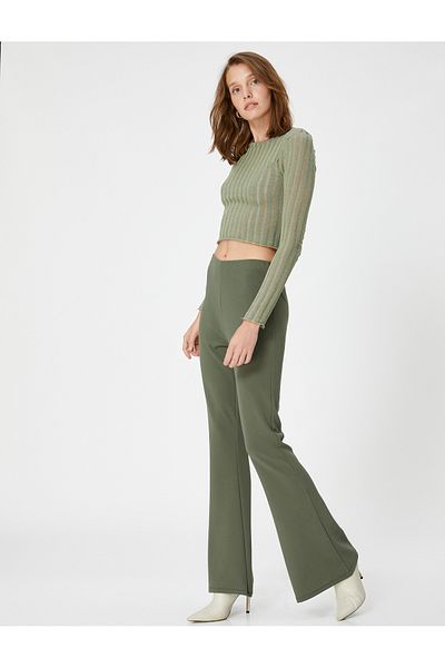 Koton Flare Leg Tights High Waist