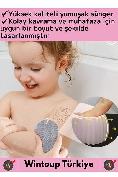 Wintoup High Quality Baby Bath - Ultra Flexible, Soft Exfoliating, Sensitive Skin, 1 Piece