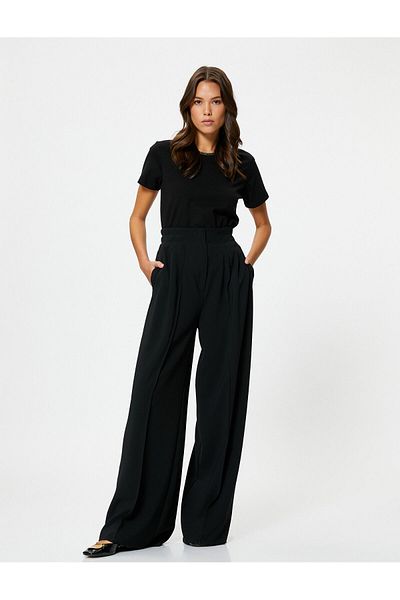 Koton Tricou de bază cu gât roșu și mânecă scurtă cu sclipici