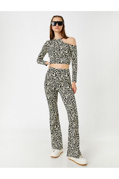 Koton High Waist Flared Trousers