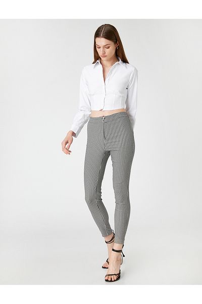 Koton Jambiere Pantaloni Fermoar Detaliat Talie normală