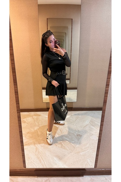 butiktulayyalcintas Piliseli Şortlu Kemerli Etek