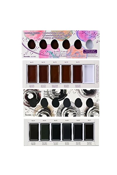 Zig Gansai Tambi Sulu Boya Seti 6 Renk Sumi + 5 Renkli Granulation Set