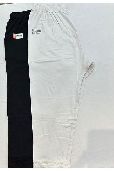 GİYSEM UNDERWEAR 2-Piece Cotton Classic Black and White Below the Knee-Hijab-Leggings and Skirt-Pants