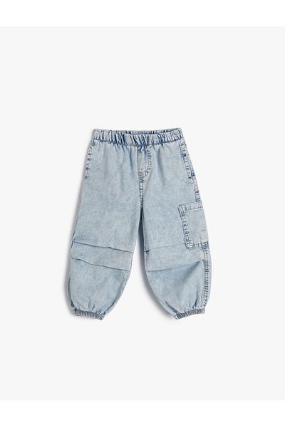 Koton Parachute Jeans Cotton Elastic Waist Pocket - Parachute Jean