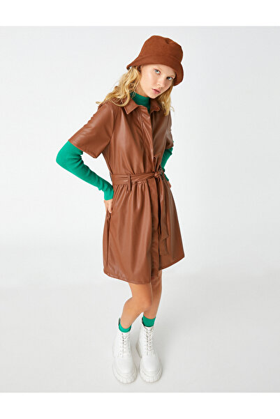 Koton Γυναικείο Καφέ Φόρεμα