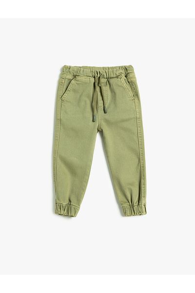 Koton Pantaloni Jogger Buzunar Cravata Talie Bumbac