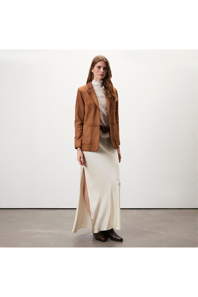 Desa Sitara Taba Kadın Süet Blazer Ceket