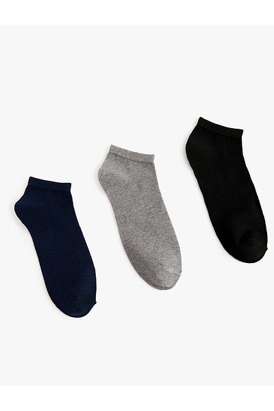 Koton Set de 3 șosete papuci colorați