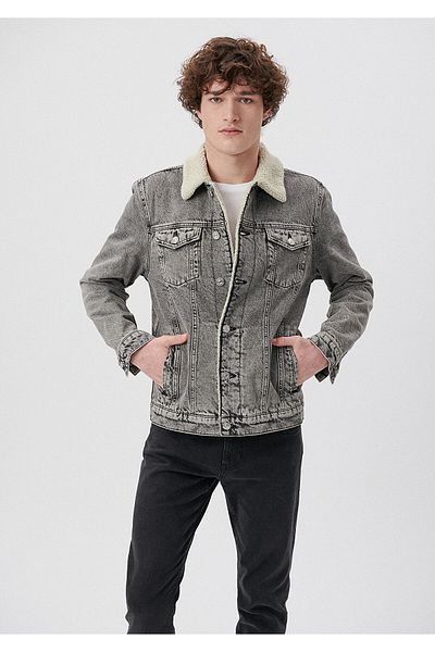 Mavi Frank Grey Sherpa Jean Jacket0115285836