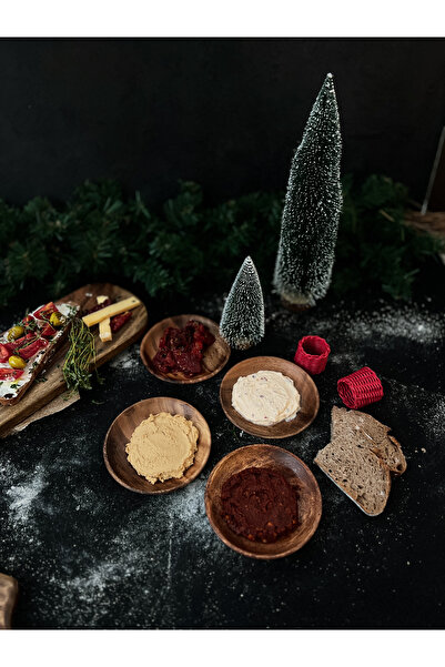 KaiHome 6 قطع من أطباق المقبلات أكاسيا / وعاء الوجبات الخفيفة / الإفطار