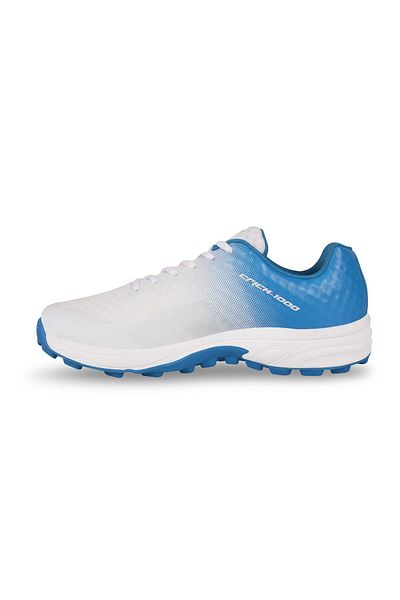 Nivia Crick 1000 Cricket Shoes | White/aster Blue | Eu 43/uk 9/us 10 | Mesh Upper | Rubber Sole