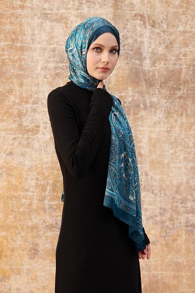 İpekhan Şal din voal indian albastru - 5003-09