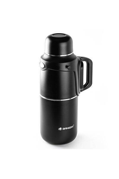 Tantitoni Stainless Steel Thermos 1.8L with Black Hanger and Bucket