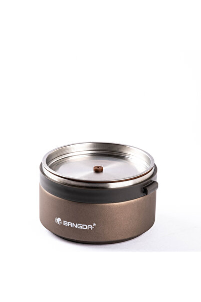 Tantitoni Bronze Two Layers - Stainless Steel Food Thermos with Fork and Chopstick 1.1L