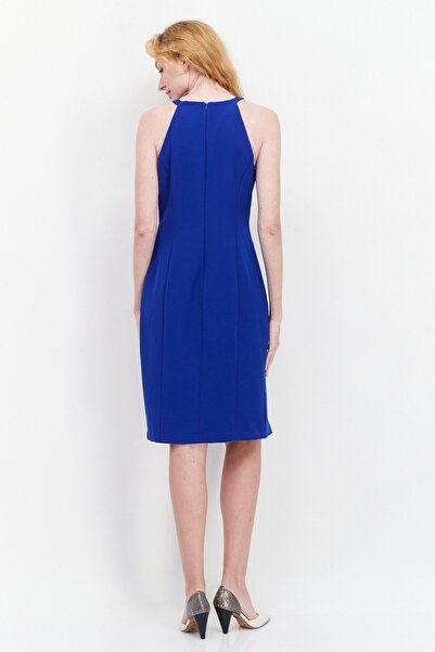 Vince Camuto Women Plain Midi Dress, Blue