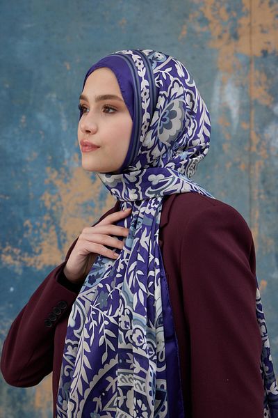 İpekhan Purple Indian Voile Shawl - 5004-03