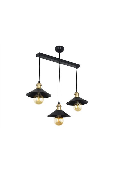 Taşcan Aydınlatma Ufo Retro 3-Piece Black Boxed Pendant Lamp Chandelier