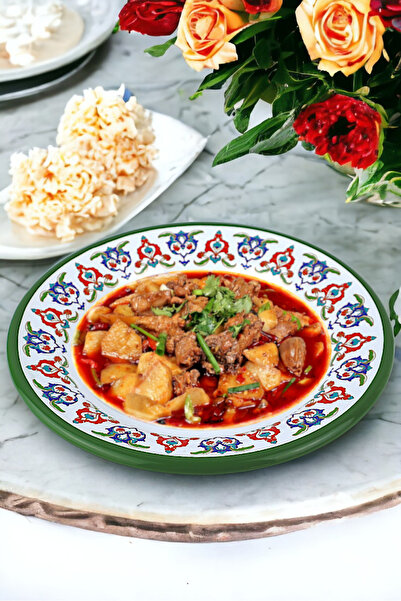 İnci Emaye 24 No Emaye Yemek Tabak, Servis, Yemek Kamp, Piknik, Çeyiz 24 Cm