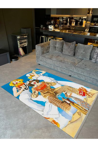 Rugs Modern Halı Aynur Collection Nostalgic Three Women Detailed Woven Base M...