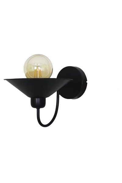 Taşcan Aydınlatma Industrial UFO Single Black Sconce-up Facing