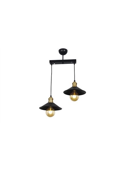 Taşcan Aydınlatma Ufo Retro 2-Piece Black Boxed Pendant Lamp Chandelier