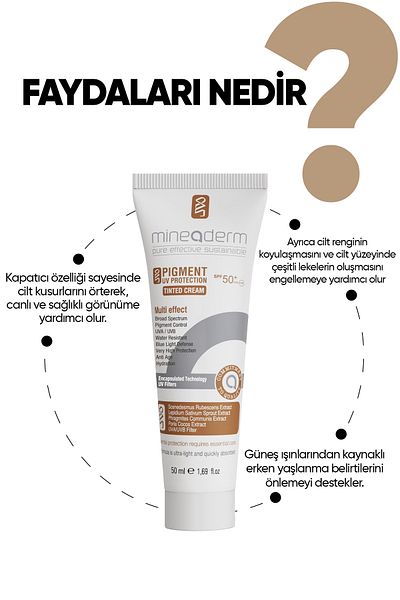 mineaderm Colored Stain Sunscreen - SPF 50+, Pigment UV Protection, Tinted Cream