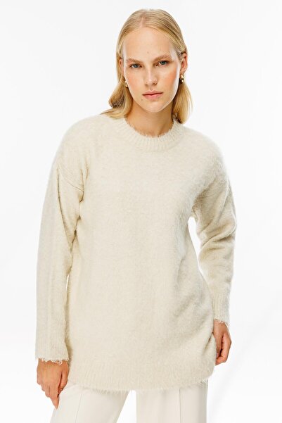 Hooopstore Teddy Textured Beige Sweater