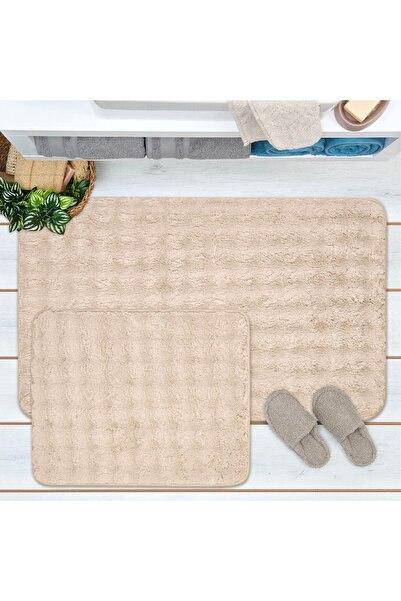 Evidea Covoraș de baie Artos Soft 2 piese - Bej - 60x100 cm + 50x60 cm