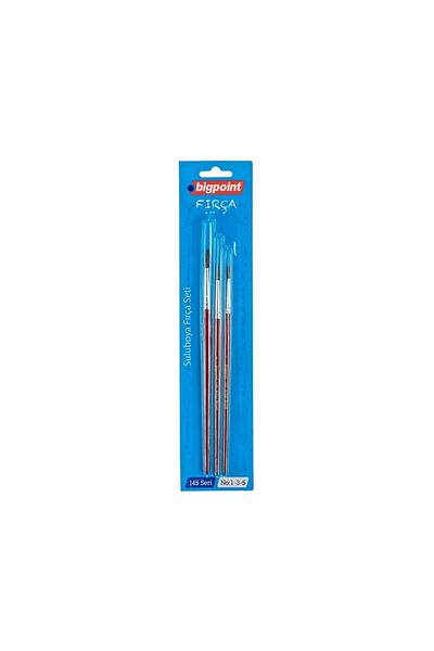 Bigpoint 145 Series Round Brush Set - Pony and Gouache Paint, No: 1 - 3 - 5