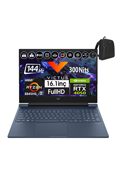 HP Victus 16-S1023NT Ryzen 7-8845HS Aı 24GB 512GB SSD 6GB/RTX4050 WIN11PRO 16...
