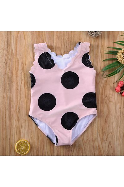 OEM Costum de baie cu buline mari Drool (Culoare: Bleu)